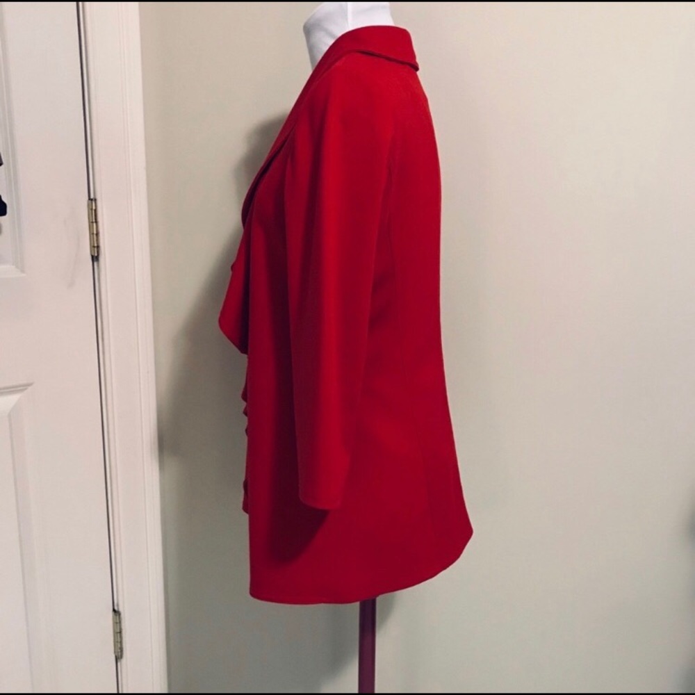 Calvin Klein Ruffle Red Blazer 6P - Picture 5 of 9